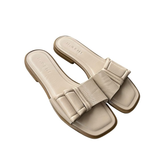 M. Gemi The Amalia Nappa Leather Flat Sandals Size 38/ 7.5US - Picture 2 of 7